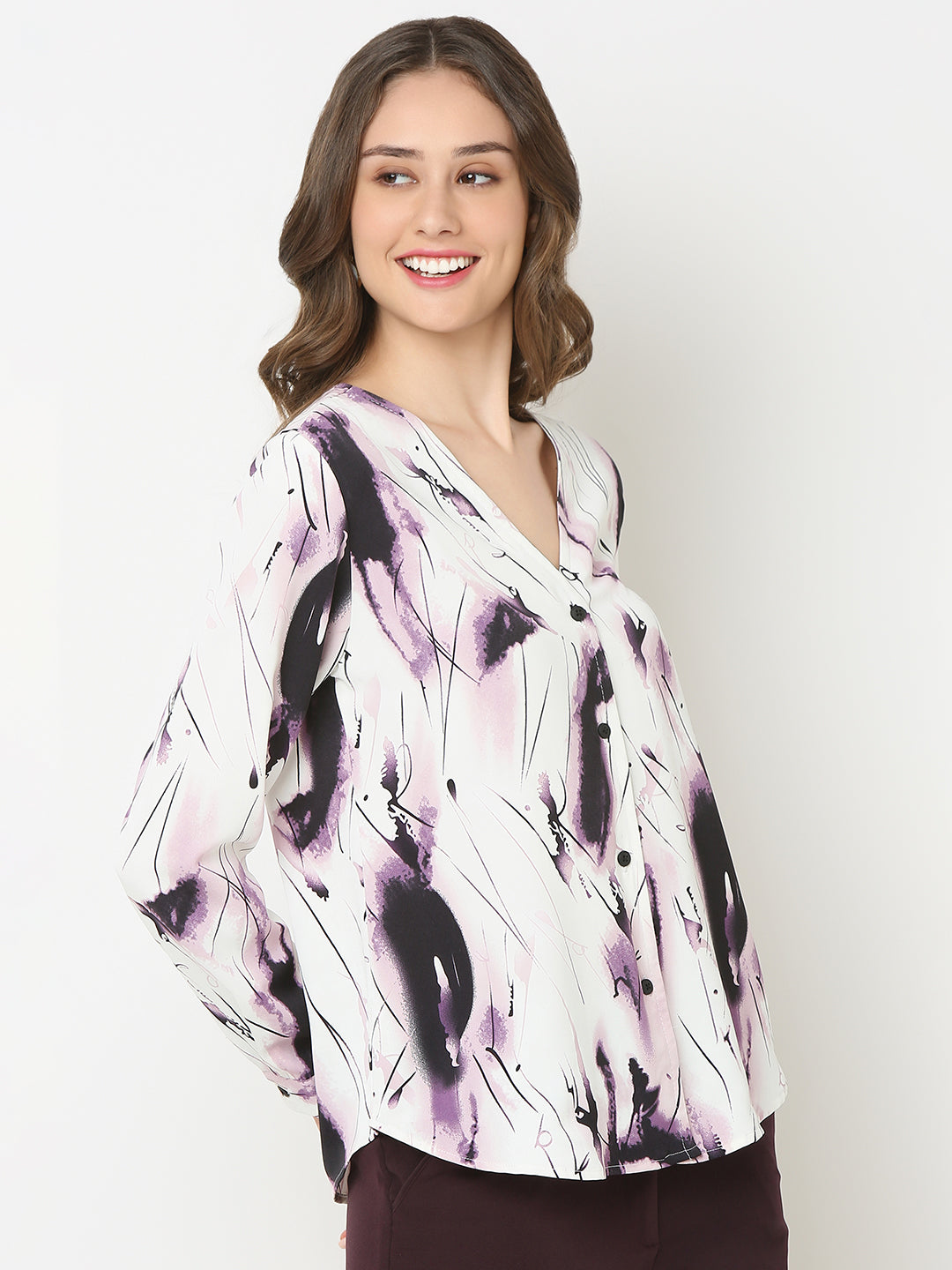 Abstract Print Relaxed Shirt