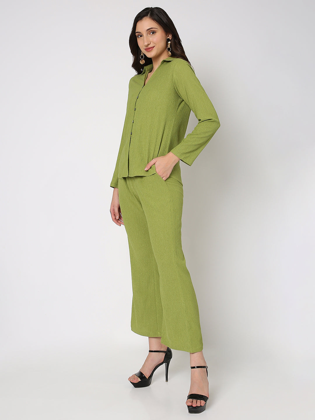 Olive Solid Co-Ord Set