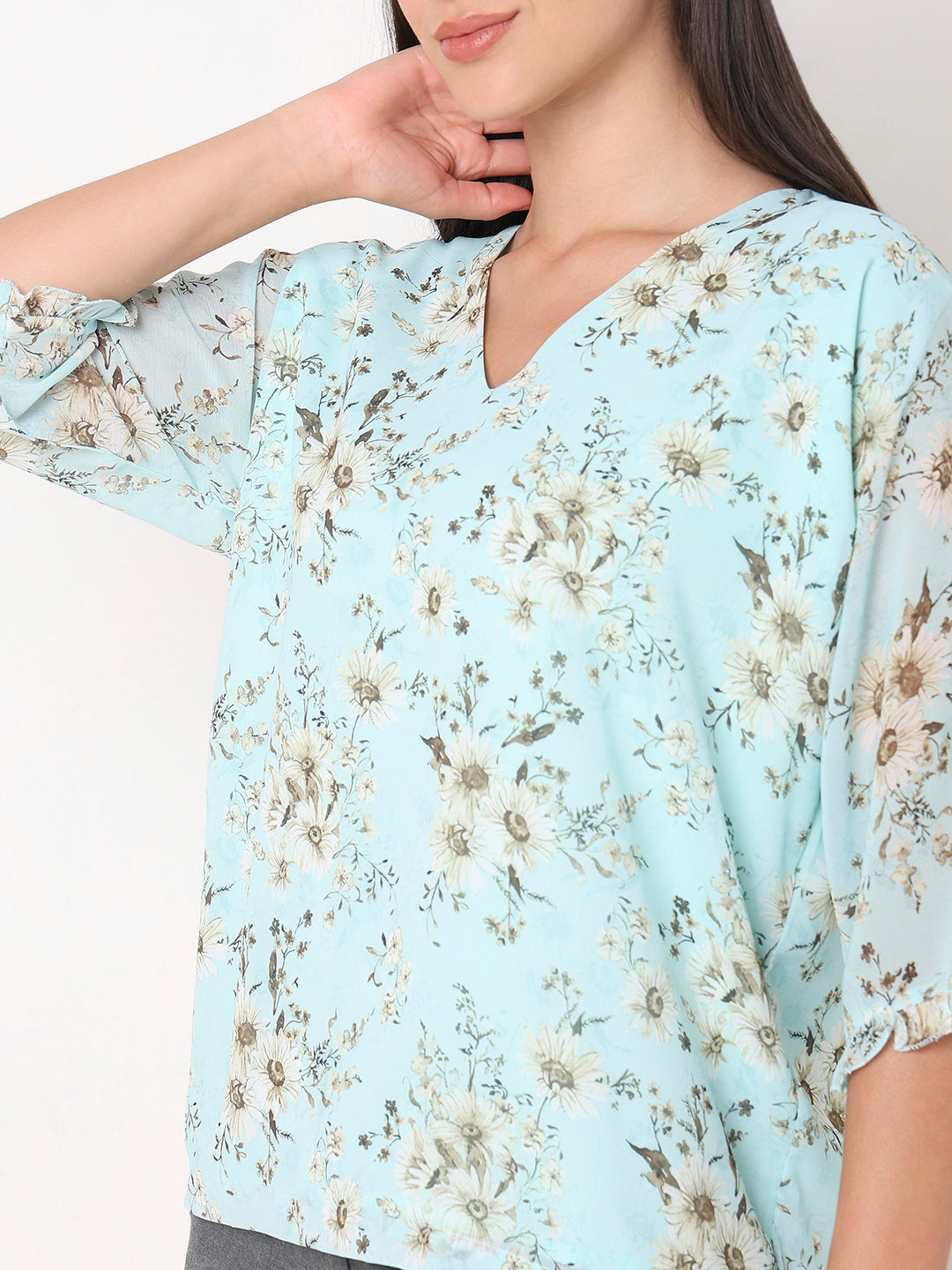 Sea Green Reglan Sleeve Top