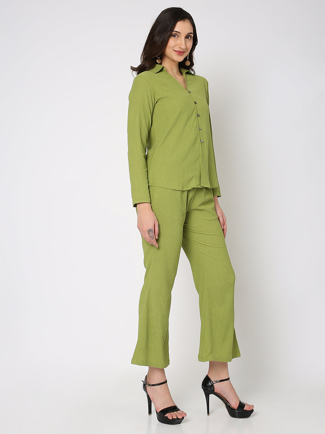 Olive Solid Co-Ord Set