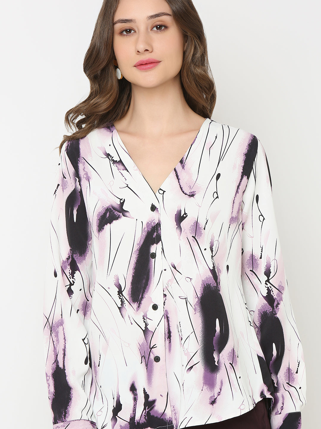 Abstract Print Relaxed Shirt