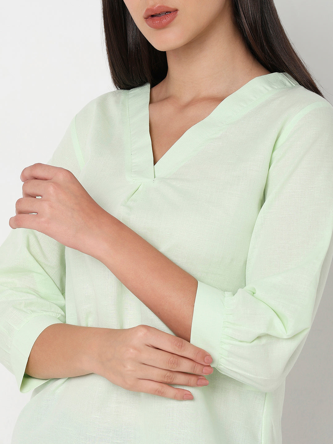 Pista linen V-Neck Top