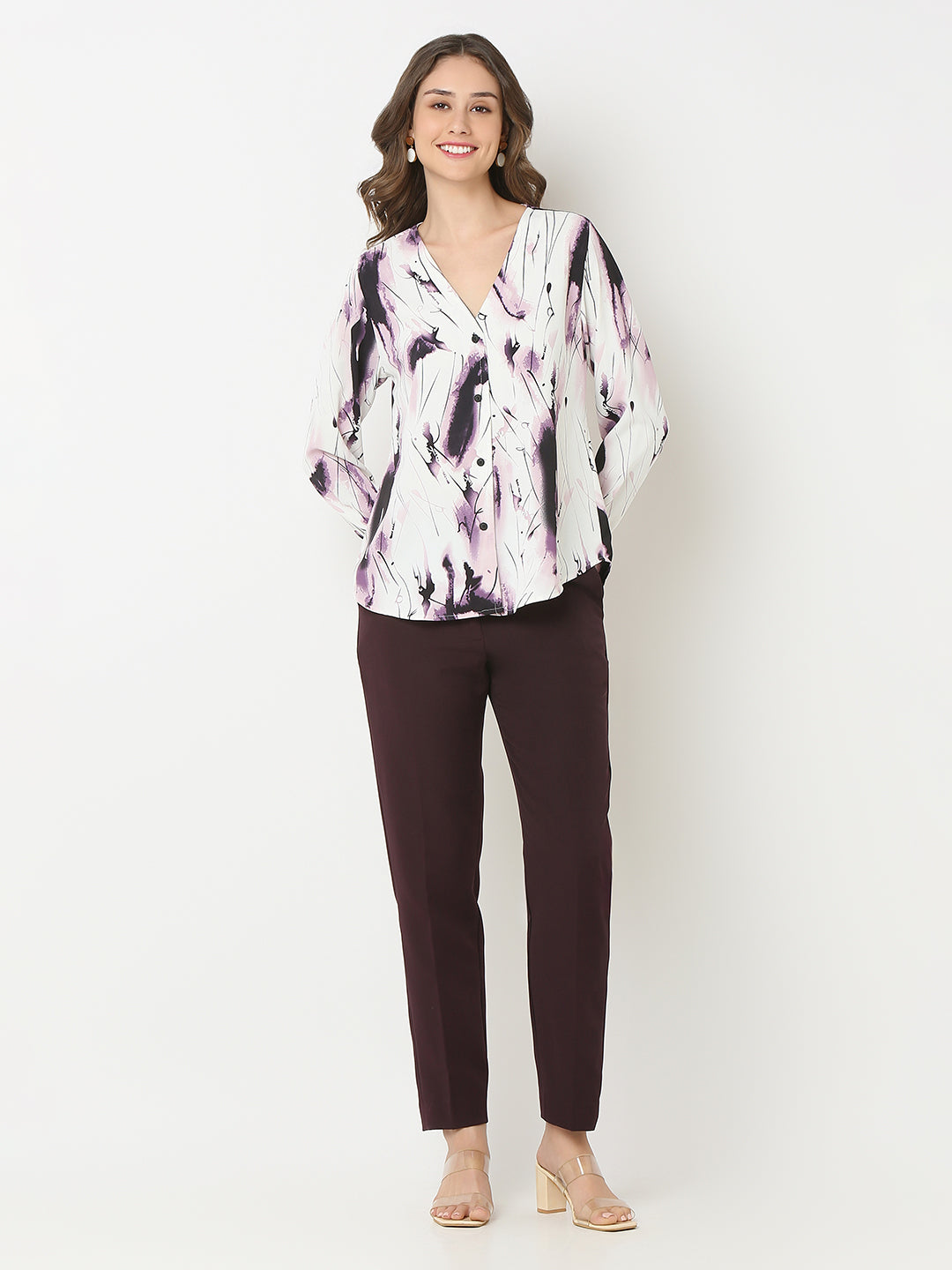 Abstract Print Relaxed Shirt