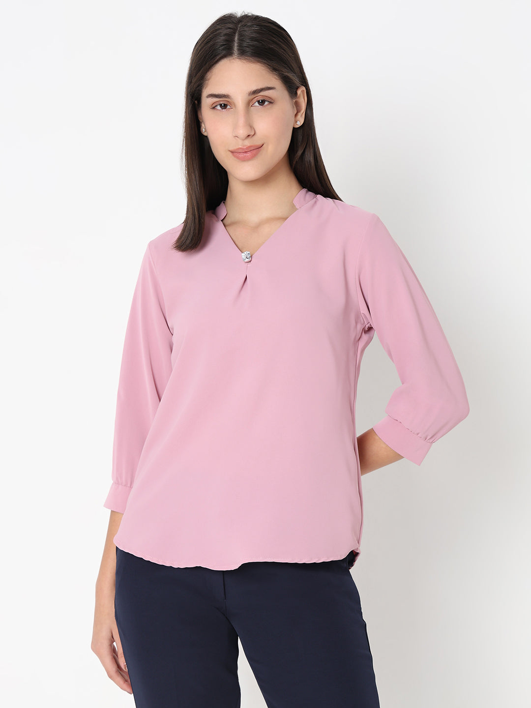 Solid Pink Regular Top