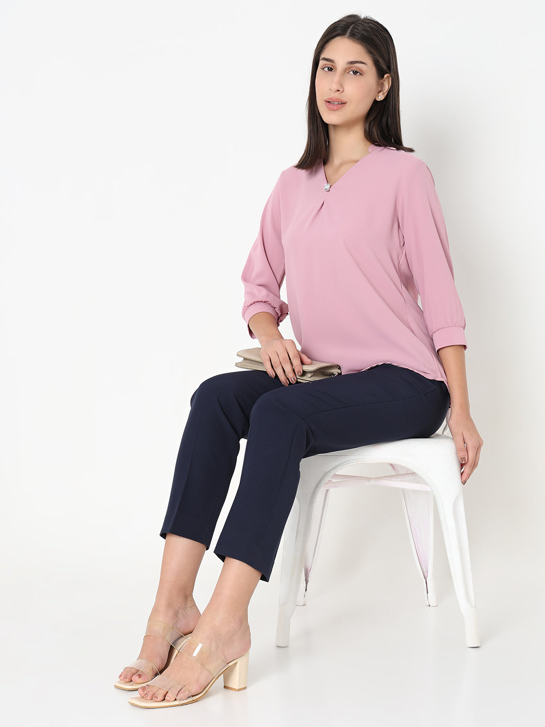 Solid Pink Regular Top