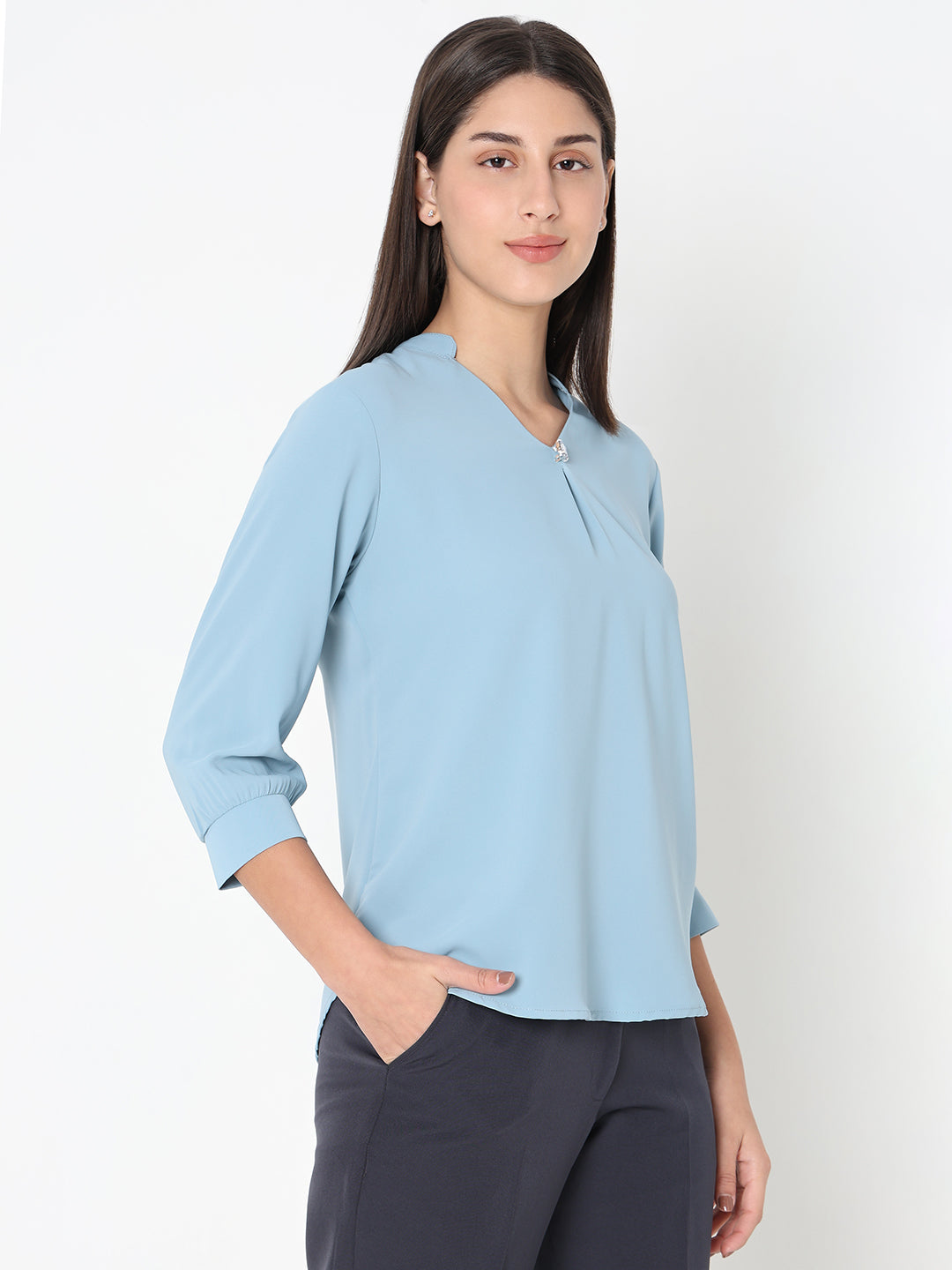 Solid Sea Green Regular Top