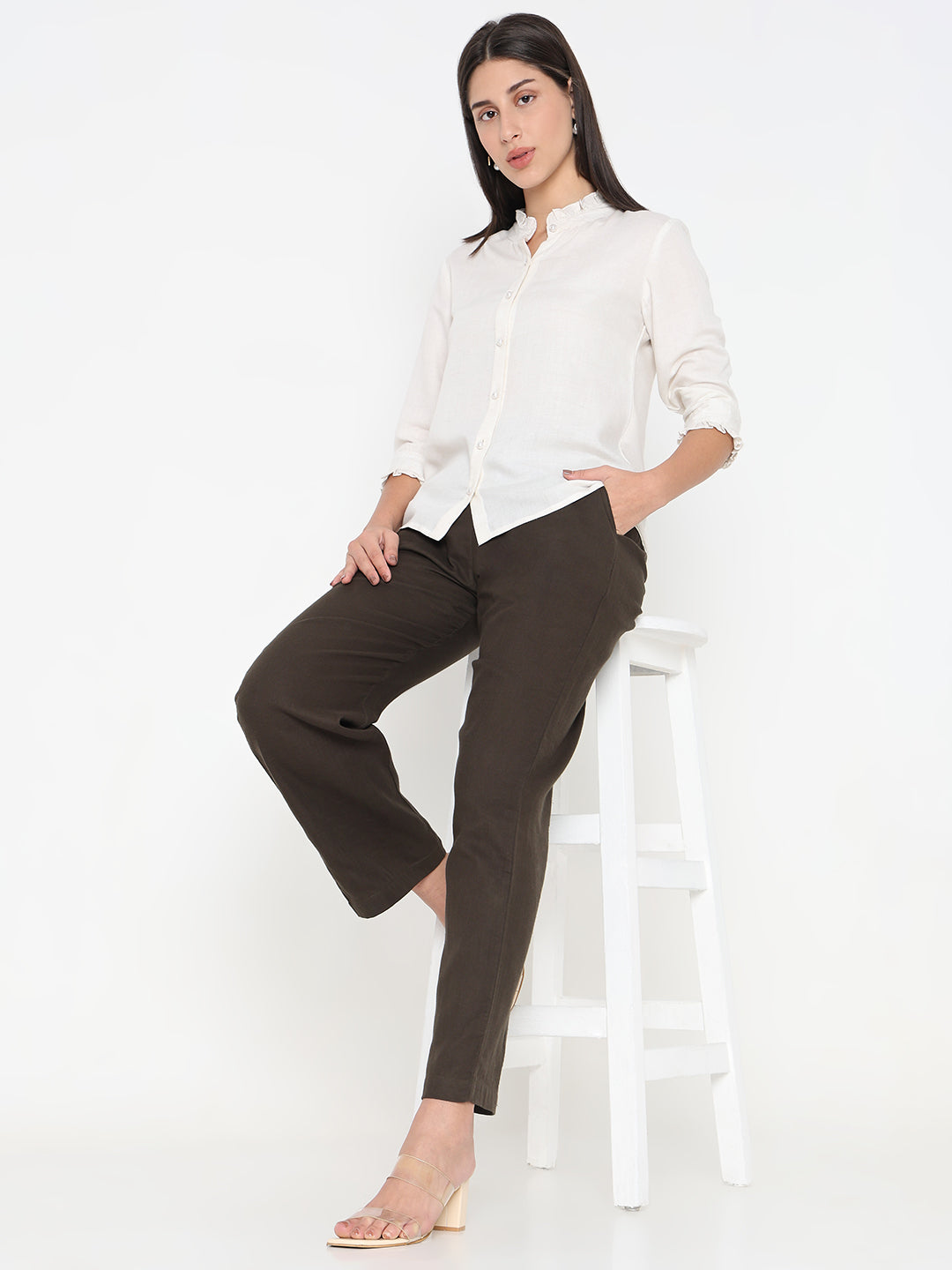 Solid Olive comfort Trouser