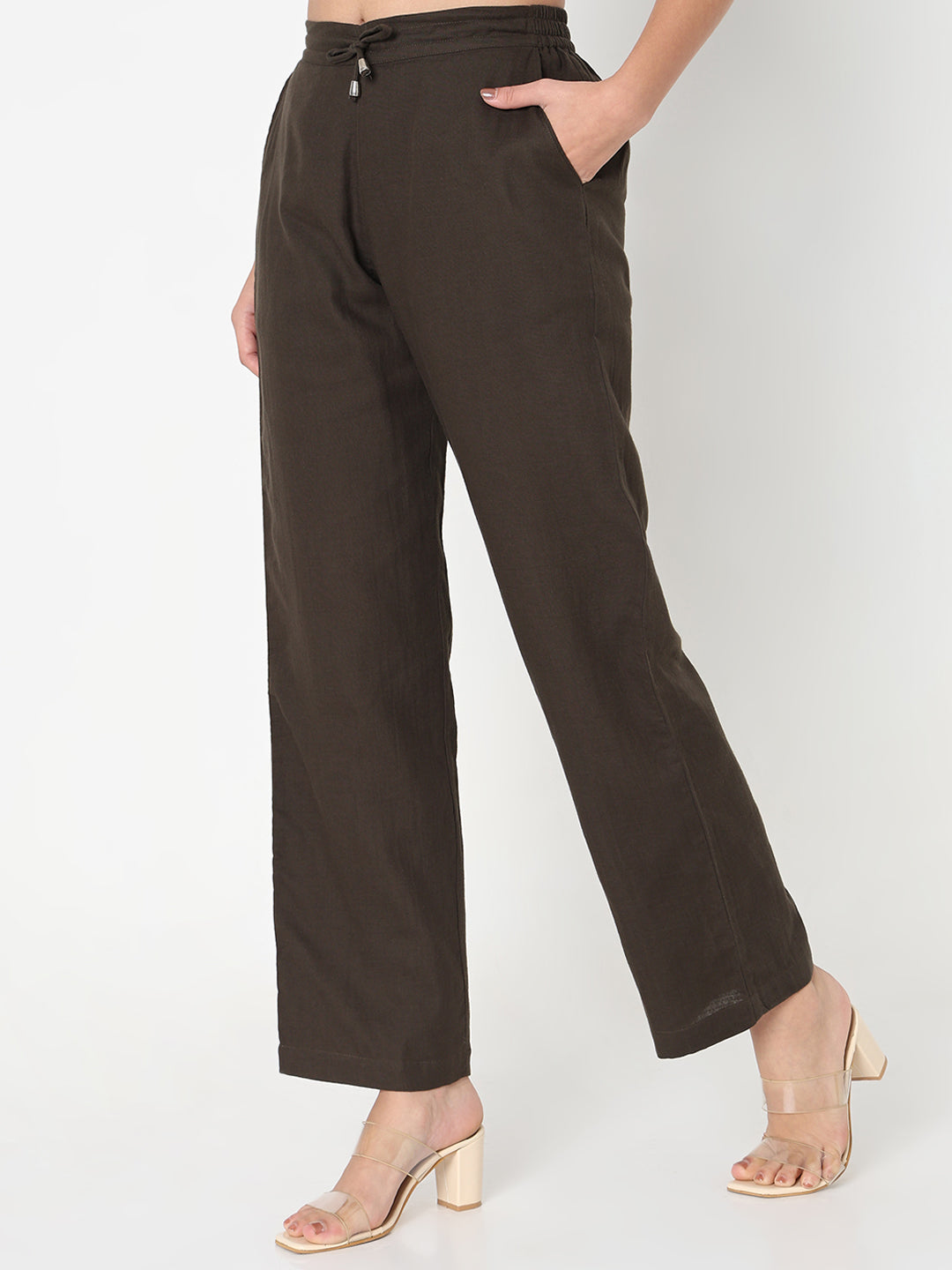 Solid Olive comfort Trouser